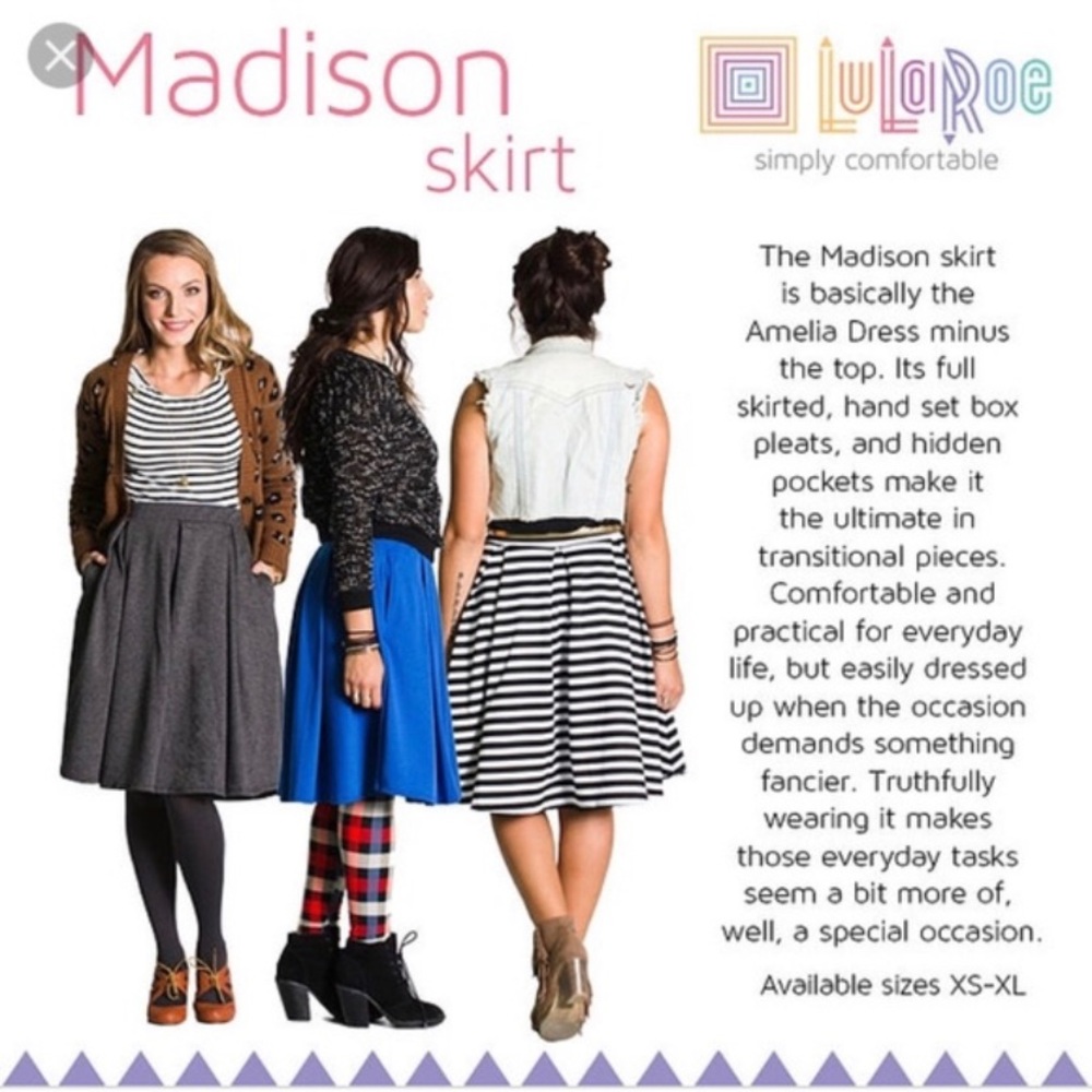 NWT/NWOT LuLaRoe Madison skirts - lot of 3 - Picture 4 of 4